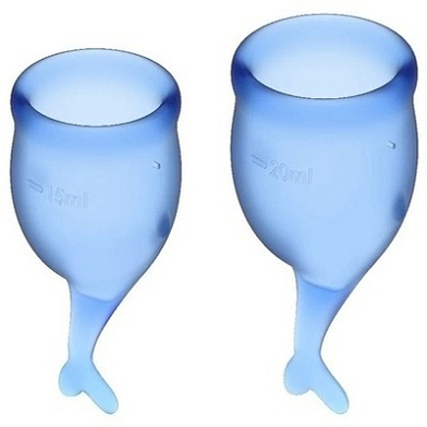 Менструальные чаши Satisfyer Feel Secure, 2 шт в наборе, синий