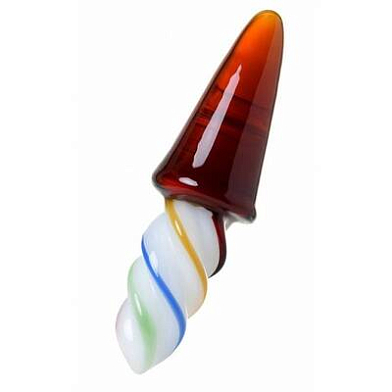 Двусторонний фаллоимитатор Sexus Glass, стекло, коричневый, 16 см
