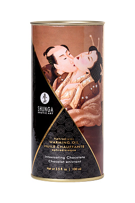 Масло для массажа Shunga Intoxicating Chocolate, разогревающее, с ароматом шоколада, 100ml
