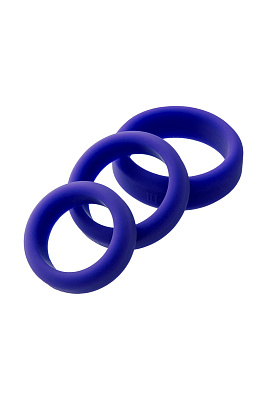 Эрекционное кольцо на пенис TOYFA A-Toys Rulp, Силикон, Фиолетовый, набор из 3 колец Ø4,5/3,8/3,2 см