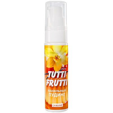 Съедобная гель-смазка TUTTI-FRUTTI для орального секса со вкусом ванильный пудинг, 30 гр	