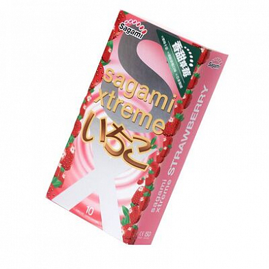 Презервативы Sagami, xtreme, strawberry