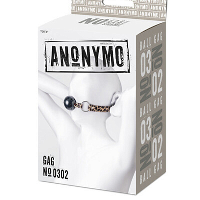 Кляп Anonymo, ABS пластик, черный, 64 см