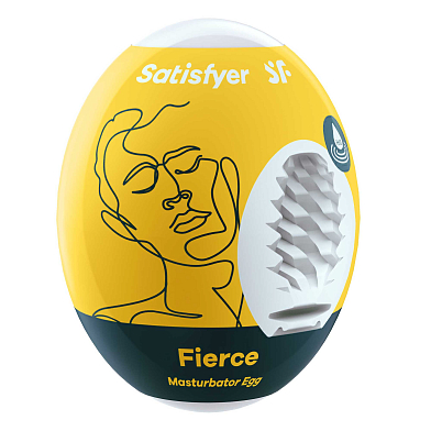 Мастурбатор с самолубрикацией Satisfyer Egg Single Fierce, белый