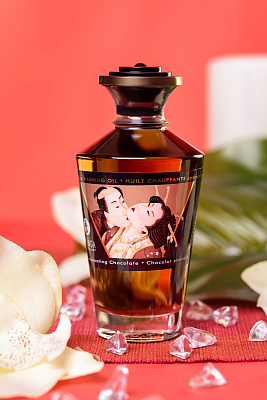 Масло для массажа Shunga Intoxicating Chocolate, разогревающее, с ароматом шоколада, 100ml