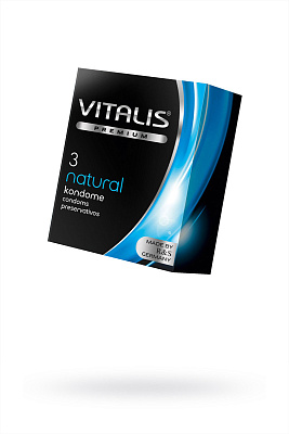 Презервативы Vitalis, premium, классические, 18 см, 5,3 см, 3 шт