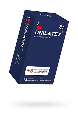 ПРЕЗЕРВАТИВЫ UNILATEX, EXTRA STRONG, ГЛАДКИЕ, 19 СМ, 5,4 СМ, 15 ШТ.