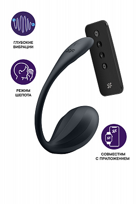 Виброяйцо Satisfyer Ribbed Petal Connect App с пультом ДУ