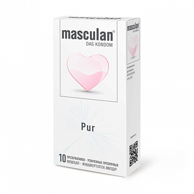 Презервативы Masculan Pur Ультратонкие с увеличенным количеством смазки, 10 шт.