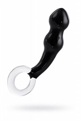 Стимулятор простаты Sexus Glass, стекло, черный