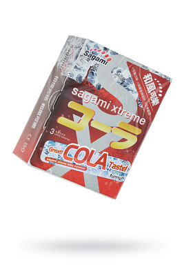 Презервативы Sagami, xtreme, cola, латекс, 19 см, 5,2 см, 3 шт