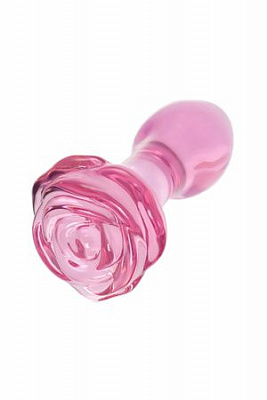 Анальная втулка Sexus Glass, стекло, розовая